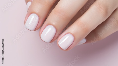 Elegant French Manicure for Beautiful Nails - Cosmetic Elegance and Care for Women s Body