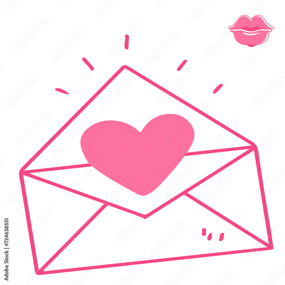 envelope with hearts envelope with hearts