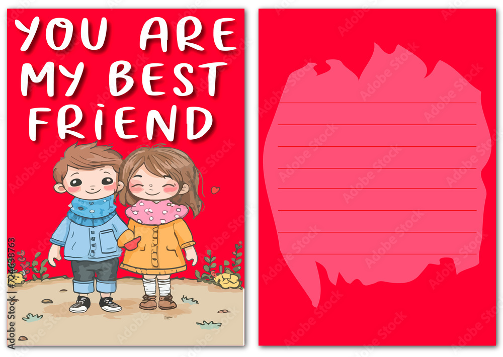 Fototapeta premium Postcard You are my best friend