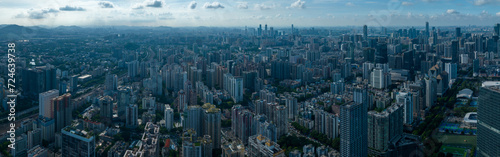 Aerial view of landscape in Guangzhou city, China © lzf