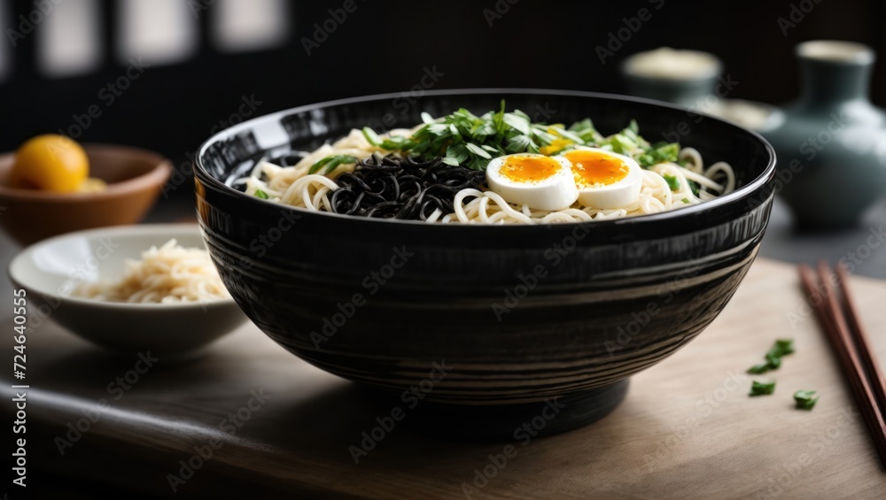 Japanese udon ramen noodle soup 
