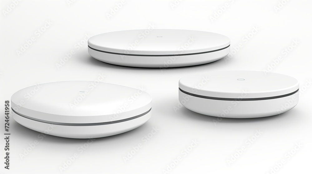 Elegant white oval shaped cosmetics podium on solid minimalist backdrop for showcase and advertising, banner Elegant white oval shaped cosmetics podium on solid minimalist backdrop for showcase and advertising, banner