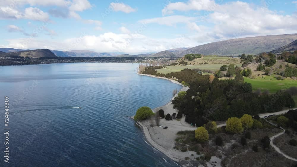 Aerial perspective of Lake Wanaka. Unique and awe-inspiring way to appreciate the natural beauty of this iconic New Zealand landscape. Aerial perspective of Lake Wanaka. Unique and awe-inspiring way to appreciate the natural beauty of this iconic New Zealand landscape.