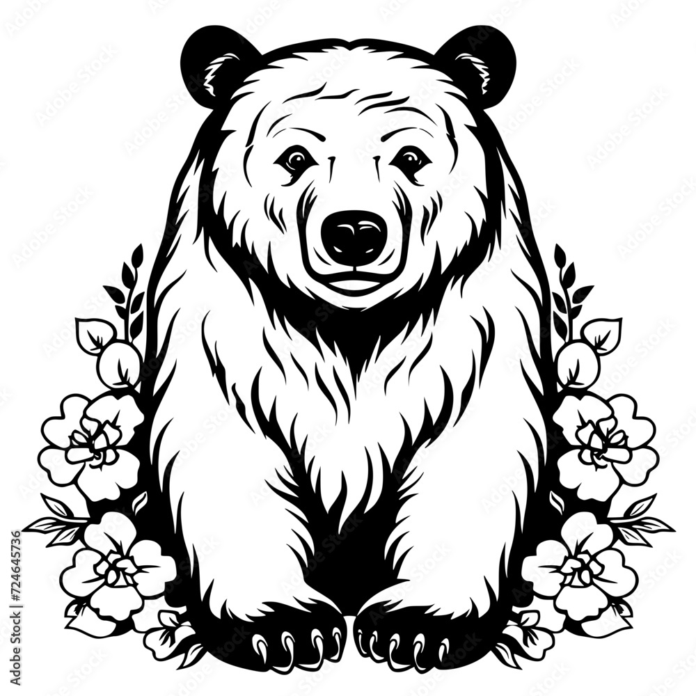 Bear clipart, valentine day, valentine clipart, cute bear svg, animal svg, animal eps, animal clipart, jungle png, tiger, animal, vector, tattoo, head, cat, wild, illustration, mammal, bear, logo, des