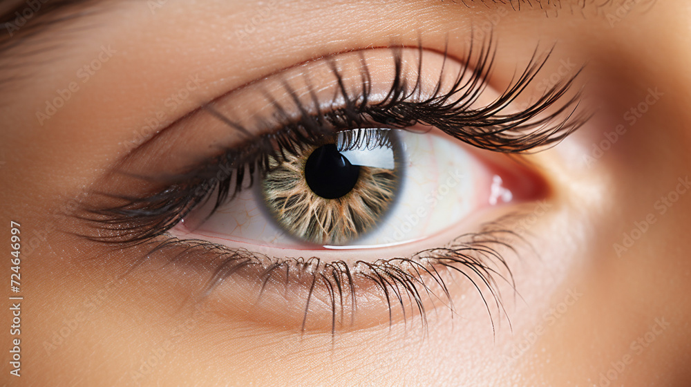 Eyelash Extension Procedure. Close-up of an eye with long and thick eyelashes, eyes visage. Woman eye with long false eyelashes. Cosmetics and make-up Eyelash Extension Procedure. Close-up of an eye with long and thick eyelashes, eyes visage. Woman eye with long false eyelashes. Cosmetics and make-up