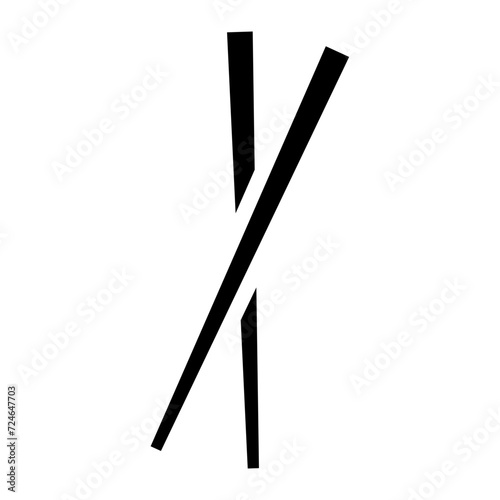 chopsticks glyph 
