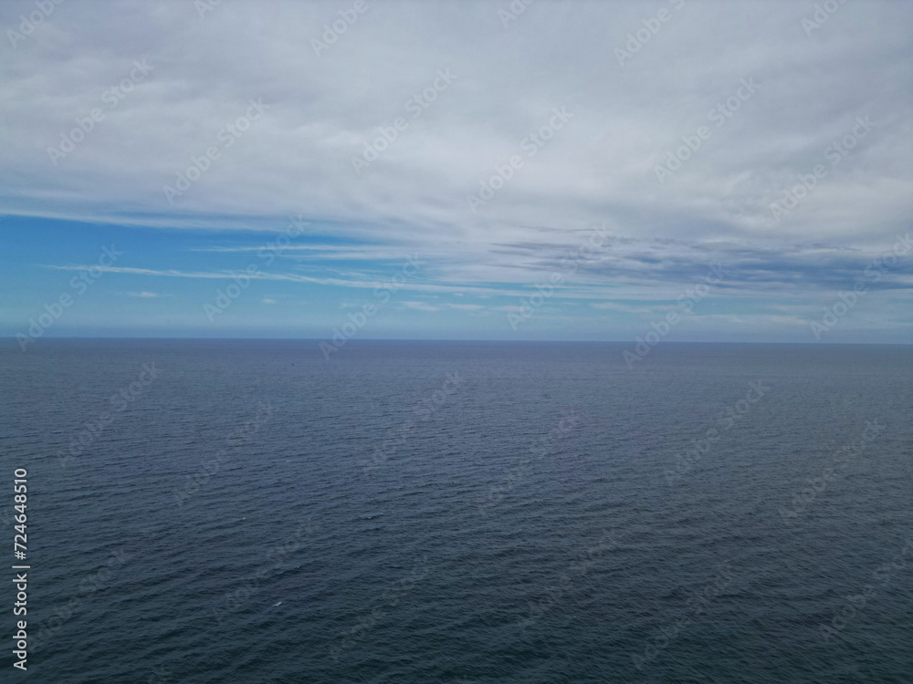 Aerial view of the pristine, azure South Pacific Ocean Aerial view of the pristine, azure South Pacific Ocean
