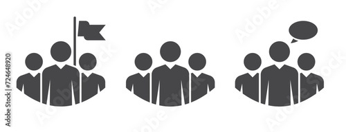 Team Leader or Leadership icon. People icon. Team leader vector icon. Team work icons set. Boss symbol. flat style. Vector illustration