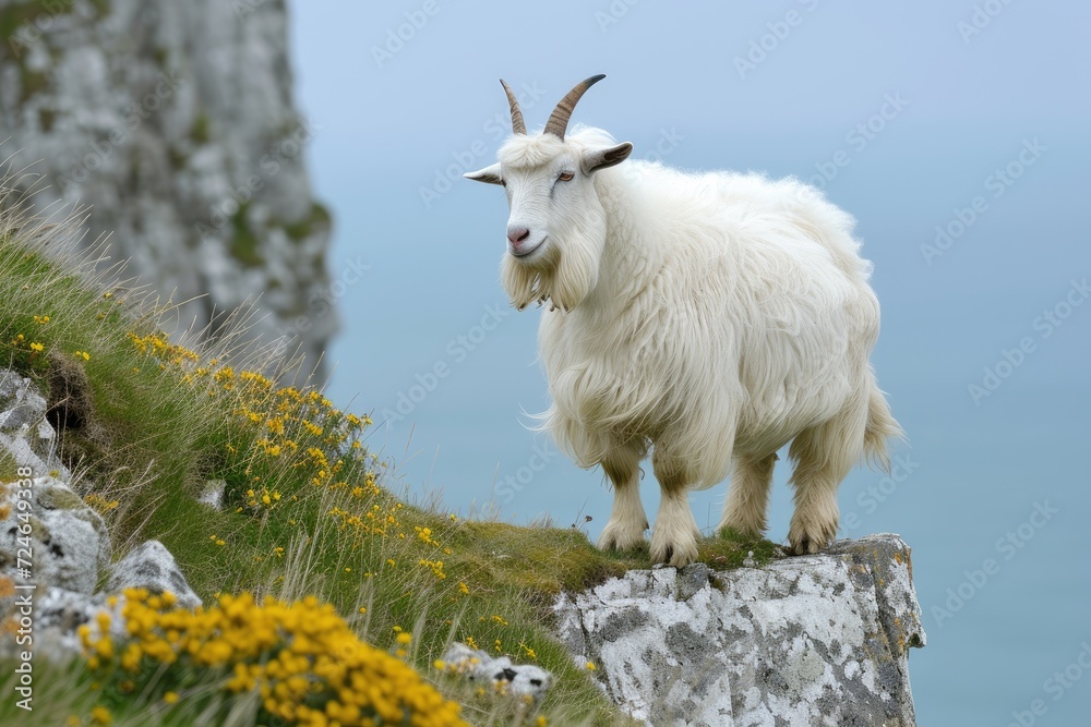 Cashmere goat in North Wales Cashmere goat in North Wales