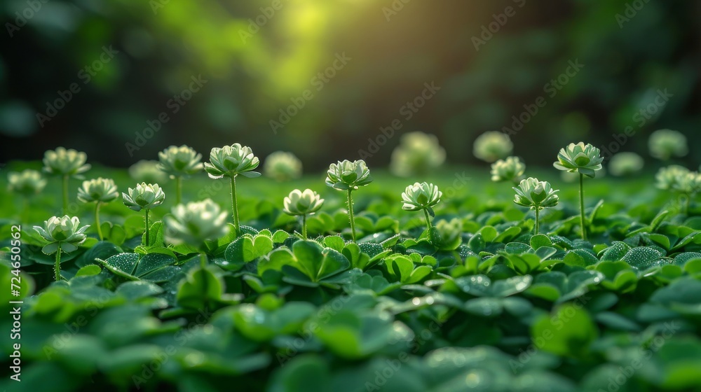 St. patrick's day. Background, green clover leaves, magic. St. patrick's day. Background, green clover leaves, magic.