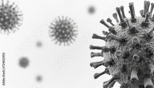 coronavirus cells or bacteria molecule virus covid 19 virus isolated on white close up of flu view of virus under a microscope infectious disease bacteria cell infected organism 3d rendering photo