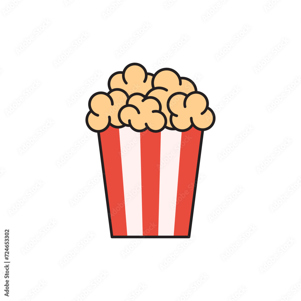 Popcorn icon symbol template for graphic and web design logo vector illustration