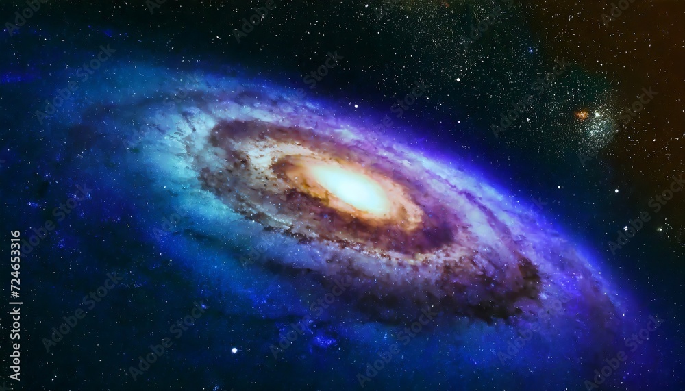 a view from space to a spiral galaxy and stars universe filled with stars nebula and galaxy elements of this image furnished by nasa