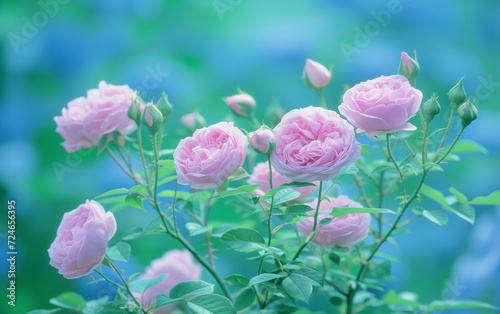 Background of pink roses flowers
