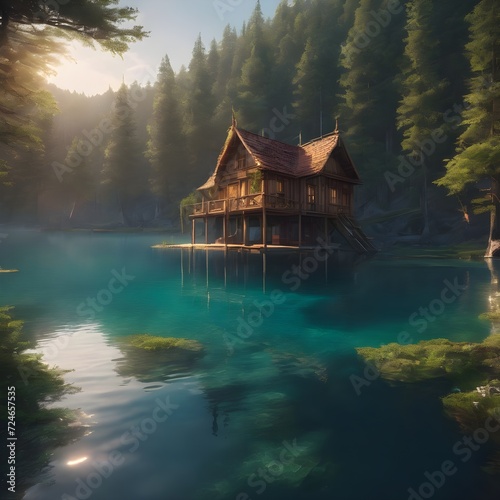 Home In River Landscape Background Very Cool © DEWI