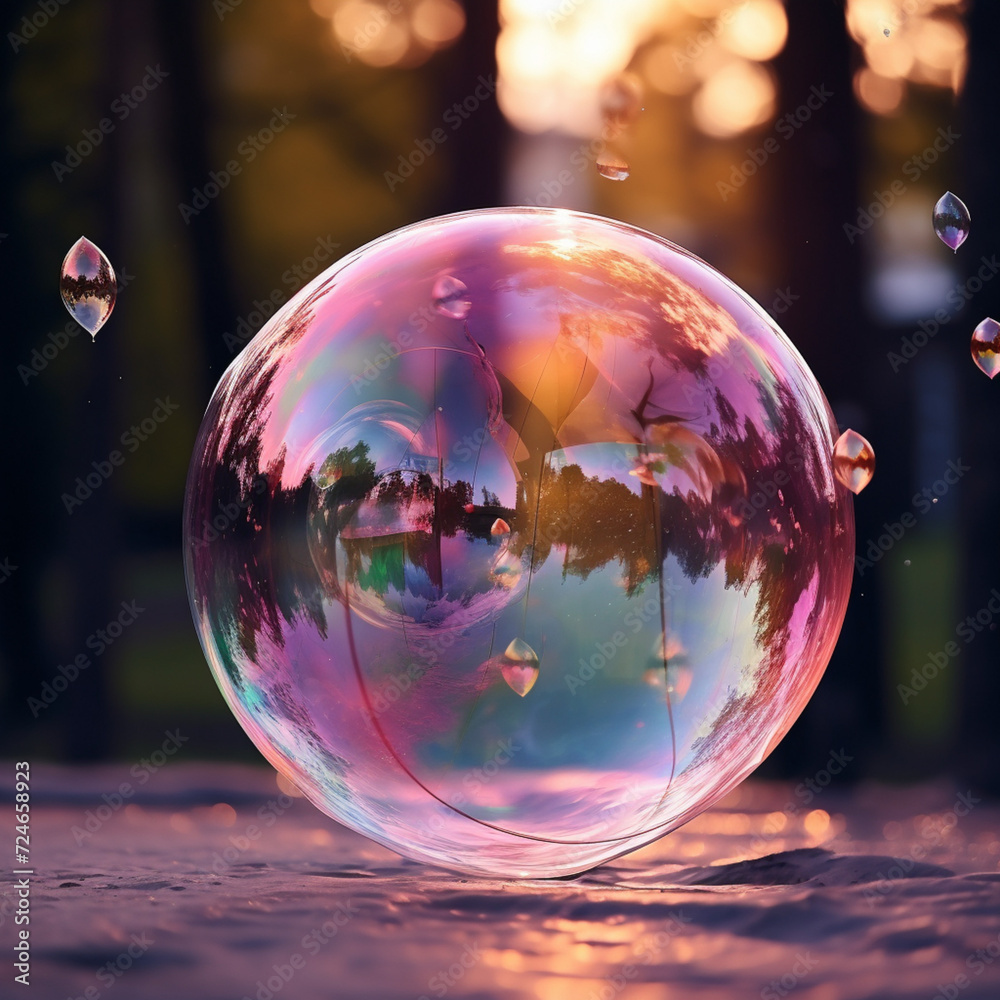Soap bubble in nature Soap bubble in nature
