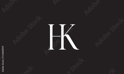 HK, KH , K , H , Abstract Letters Logo Monogram