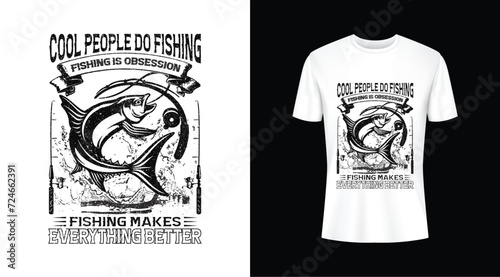 Fish T Shirt Design template elements