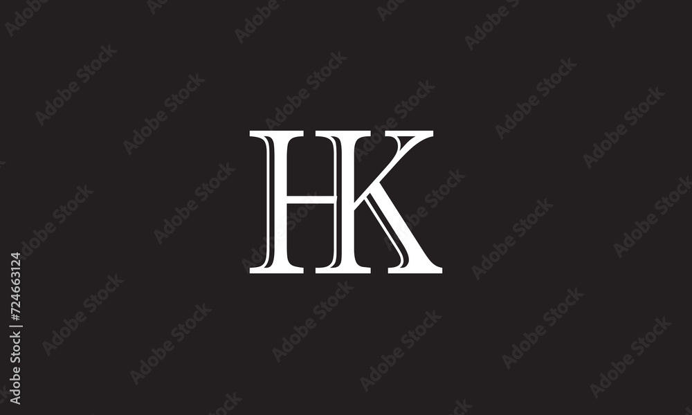 HK, KH , K , H , Abstract Letters Logo Monogram HK, KH , K , H , Abstract Letters Logo Monogram