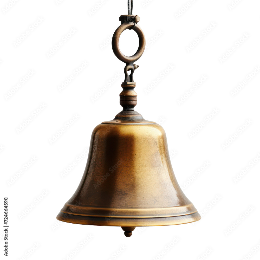 Golden bell isolated on transparent background. Golden bell isolated on transparent background.