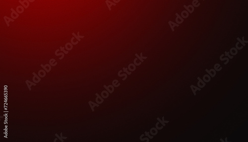 Abstract noisy minimalistic background. Grainy black and red gradient header design concept. Color light spot in the dark.