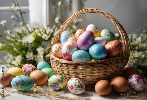 Easter colorful eggs