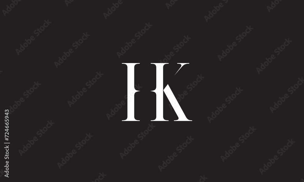 HK, KH , K , H , Abstract Letters Logo Monogram HK, KH , K , H , Abstract Letters Logo Monogram