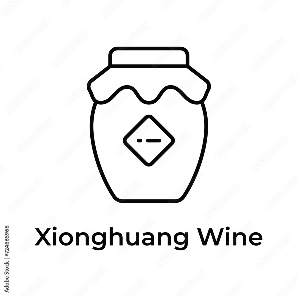 Chinese alcohol vector design, chinese traditional drink icon design