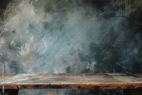 Empty tabletop with grunge background