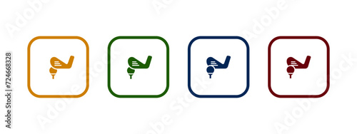 caddie icon vector illustration. golf club icon concept.