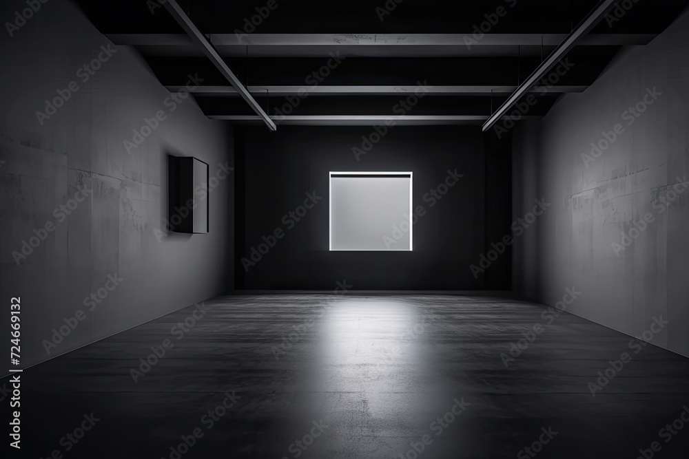 minimalistic minimalism empty architectural interior space room studio background backdrop wall display