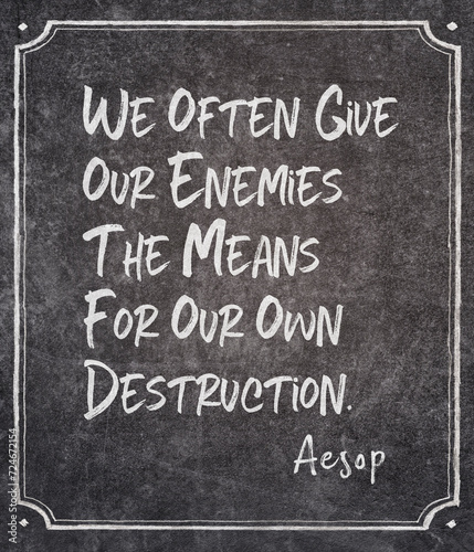our own destruction Aesop