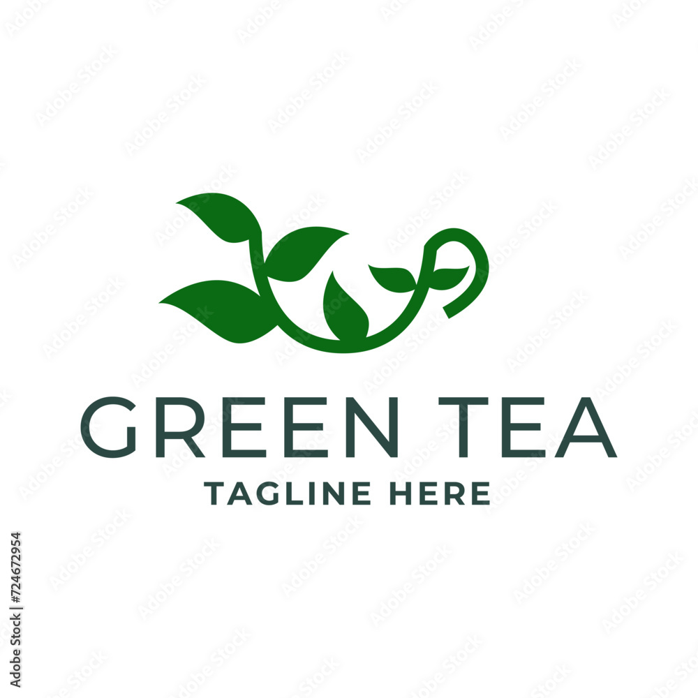 Natural green tea cup for logo design concept editable. Natural green tea cup for logo design concept editable.