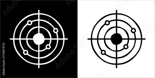 Illustration vector graphics of target shooting icon