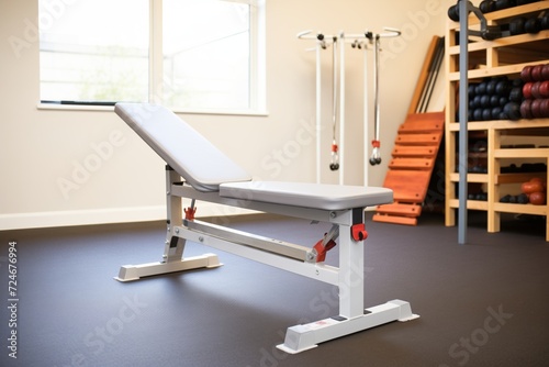 adjustable weight bench with supporting bars