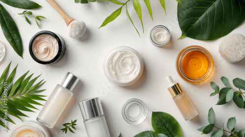 a set of cosmetics for skin care in a beautiful package photo