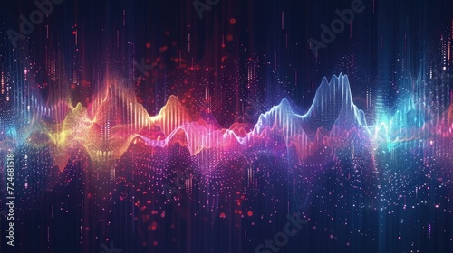 Vibrant Abstract Sound Waves Music Frequency Visual Art