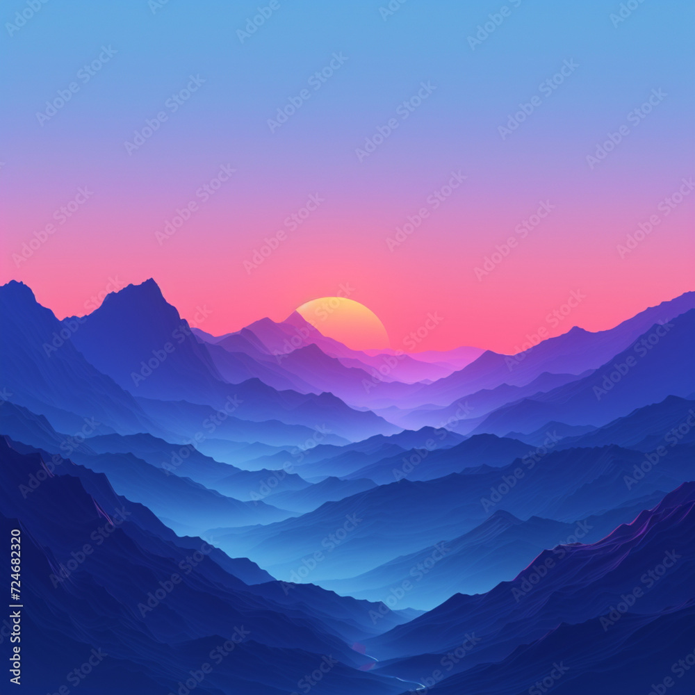Abstract illustration of gradient decent concept  11
