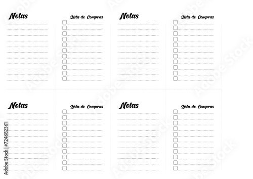 block de notas - Lista de compras