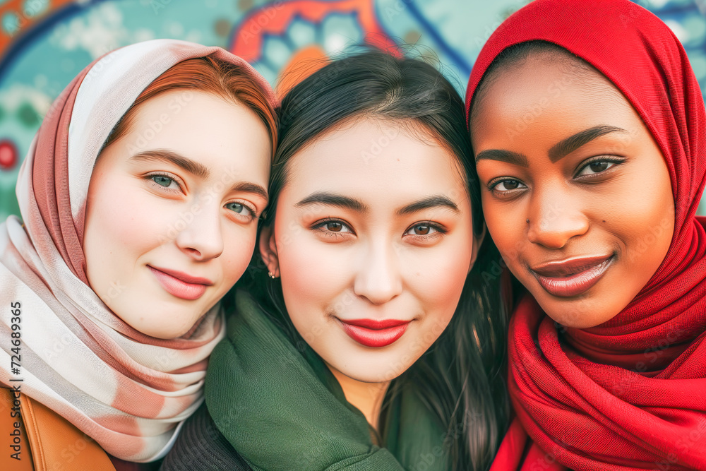 Cultural diversity of women around the world, March, people concept, genrative ai Cultural diversity of women around the world, March, people concept, genrative ai