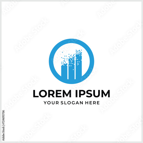 financial growth logo design vector.simple logo vector, financial growth logo