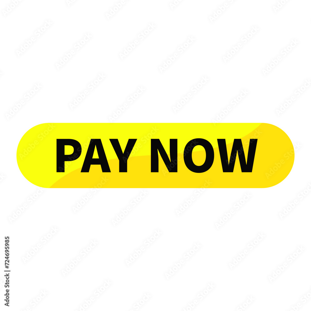 Pay Now Button Text In Yellow Rectangle Shape For Sale Promotion Business Marketing Social Media Information Announcement
