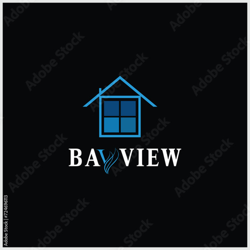 Windows logo design template elements. Windows icon design. Suitable for Business and real estate isolated on black background