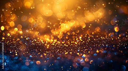 glitter gold bokeh Colorfull Blurred abstract background for birthday, anniversary, wedding, new year eve or Christmas. generative ai