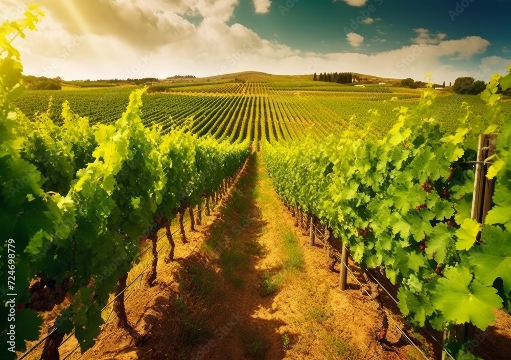 Obraz premium Grapevine Majesty: Capturing the Beauty of the Vineyard