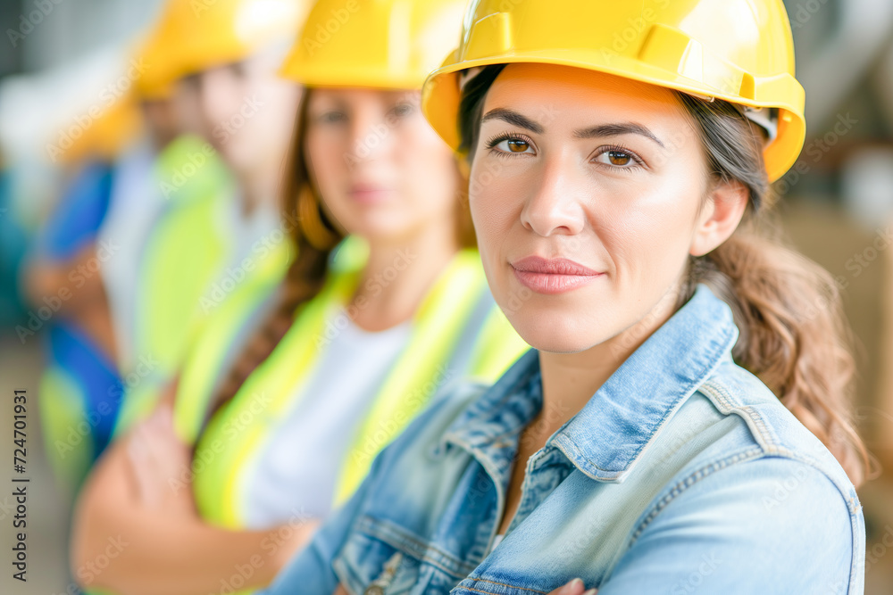 Female empowerment, highlighting women's strength and resilience, March, people concept, genrative ai