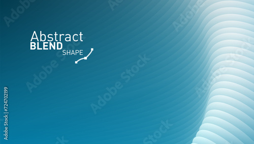 3D Abstract White Waves With Shadow Background