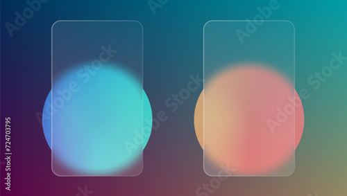 Glassmorphism Effect With Glass And Color Circle