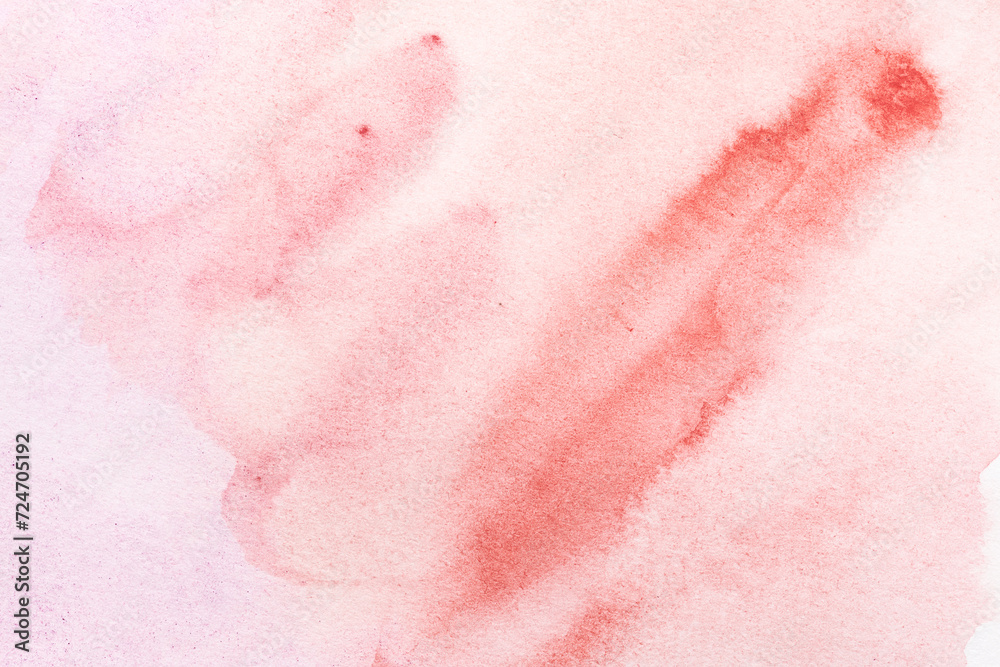 Abstract red background. Watercolor blots, lines, dots and brush strokes on white paper, print pattern for postcard or clothing Abstract red background. Watercolor blots, lines, dots and brush strokes on white paper, print pattern for postcard or clothing