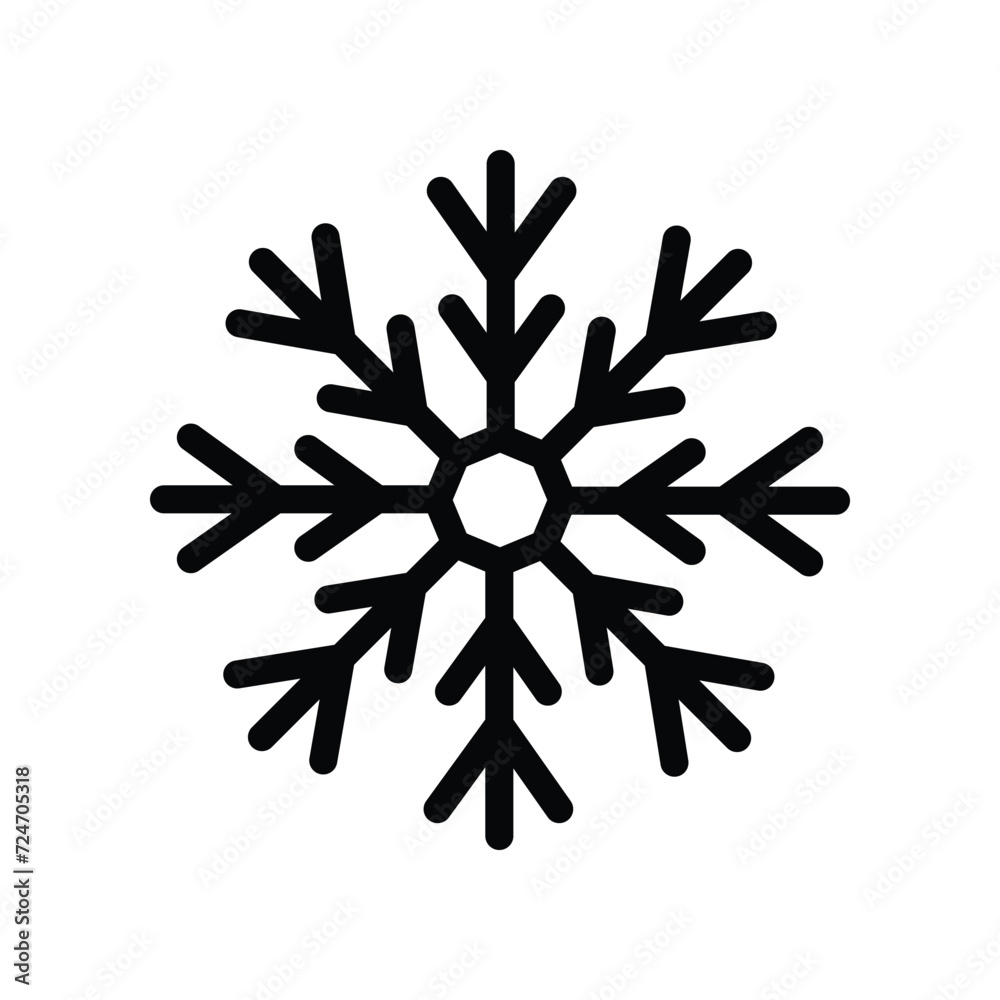 Snowflake Icon Vector Simple Design Snowflake Icon Vector Simple Design